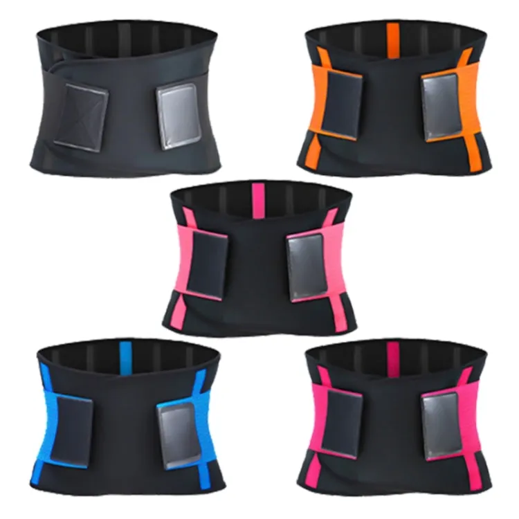 SBR Neoprene Sports Protective Gear Support Waist Protection Belt, Size:S(Orange)