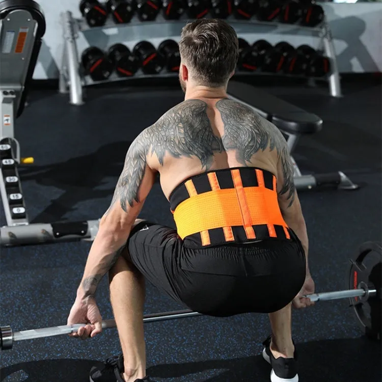 SBR Neoprene Sports Protective Gear Support Waist Protection Belt, Size:S(Orange)