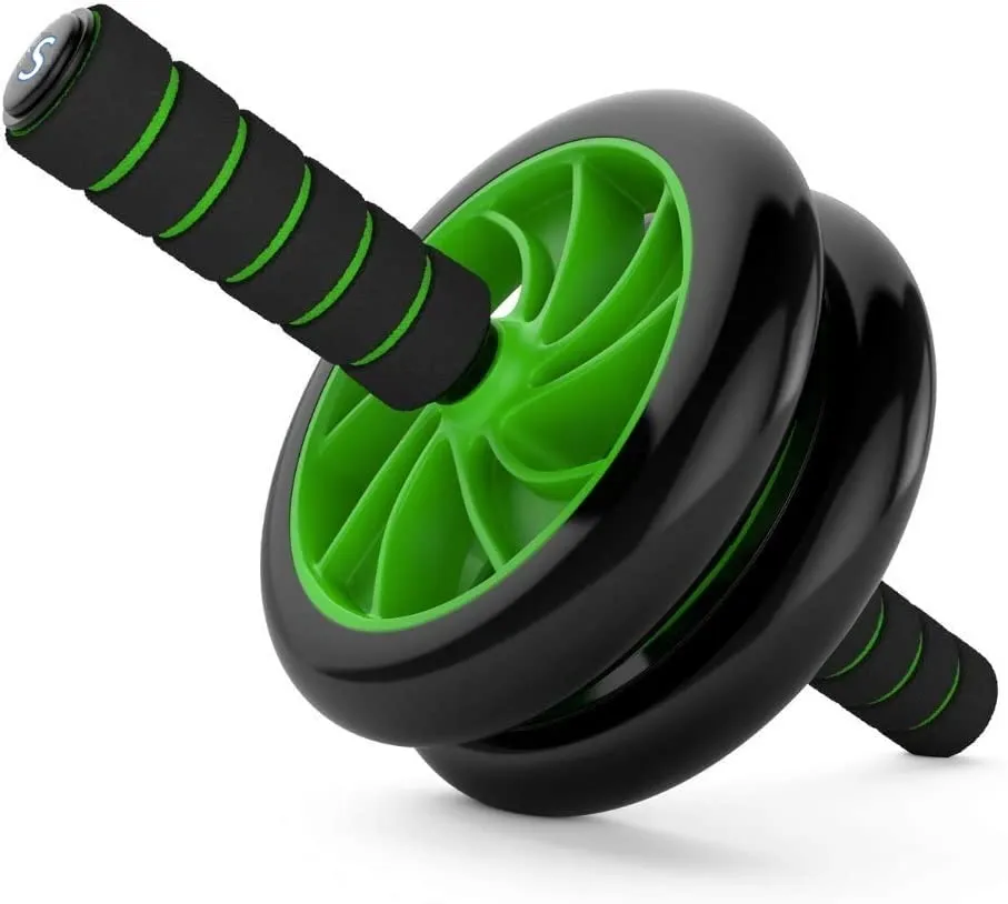 SILENCIO AB Exercise Roller Wheel, Abs Workout Equipment for Abdominal & Core Strength Training, Exercise Wheels for Home Gym Fitness, Ab Machine, AB Fitness Equipment with Knee Pad Accessories