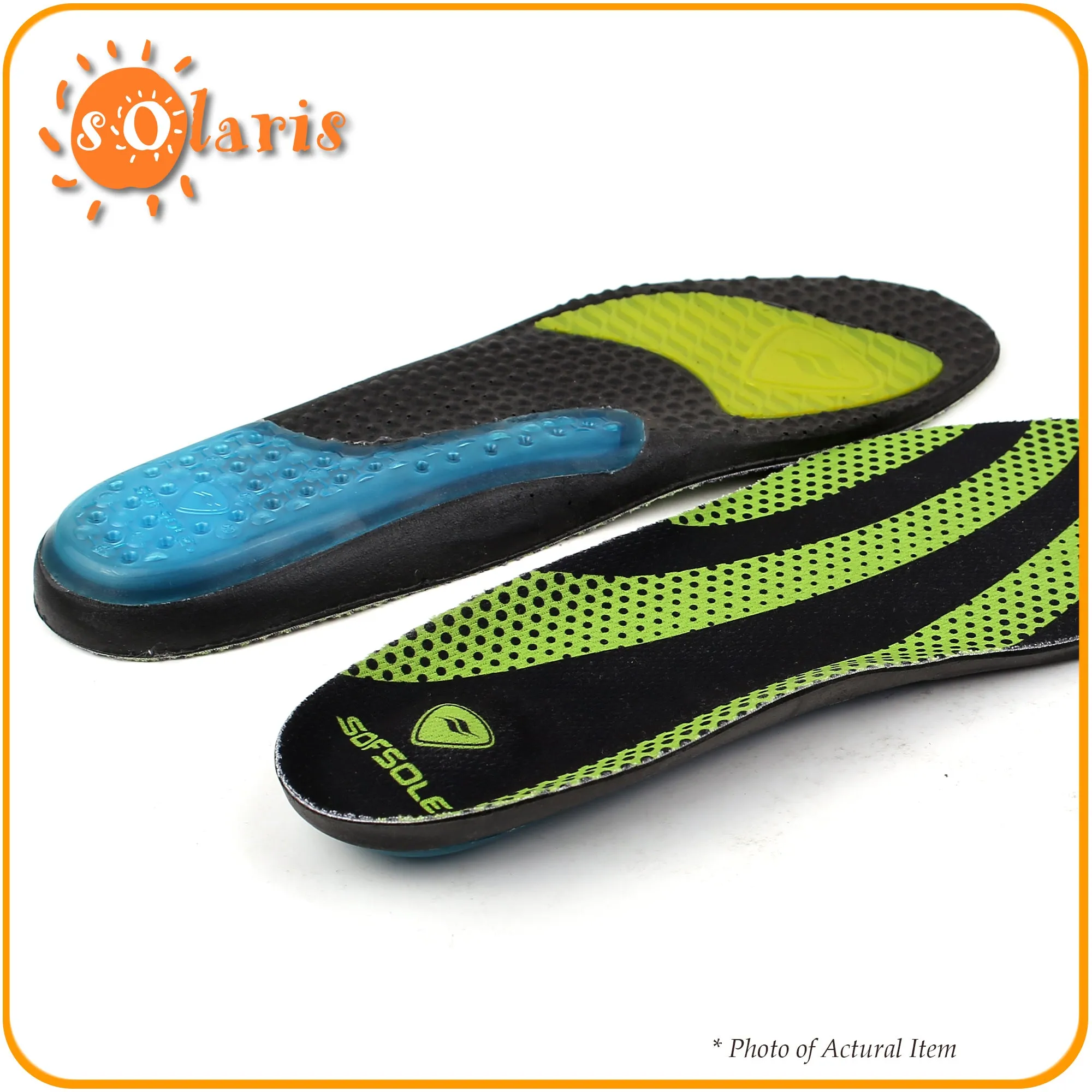 Sof Sole Men's AIRR Performance Insole Full-Length Gel Shoe Insert US 7-8.5