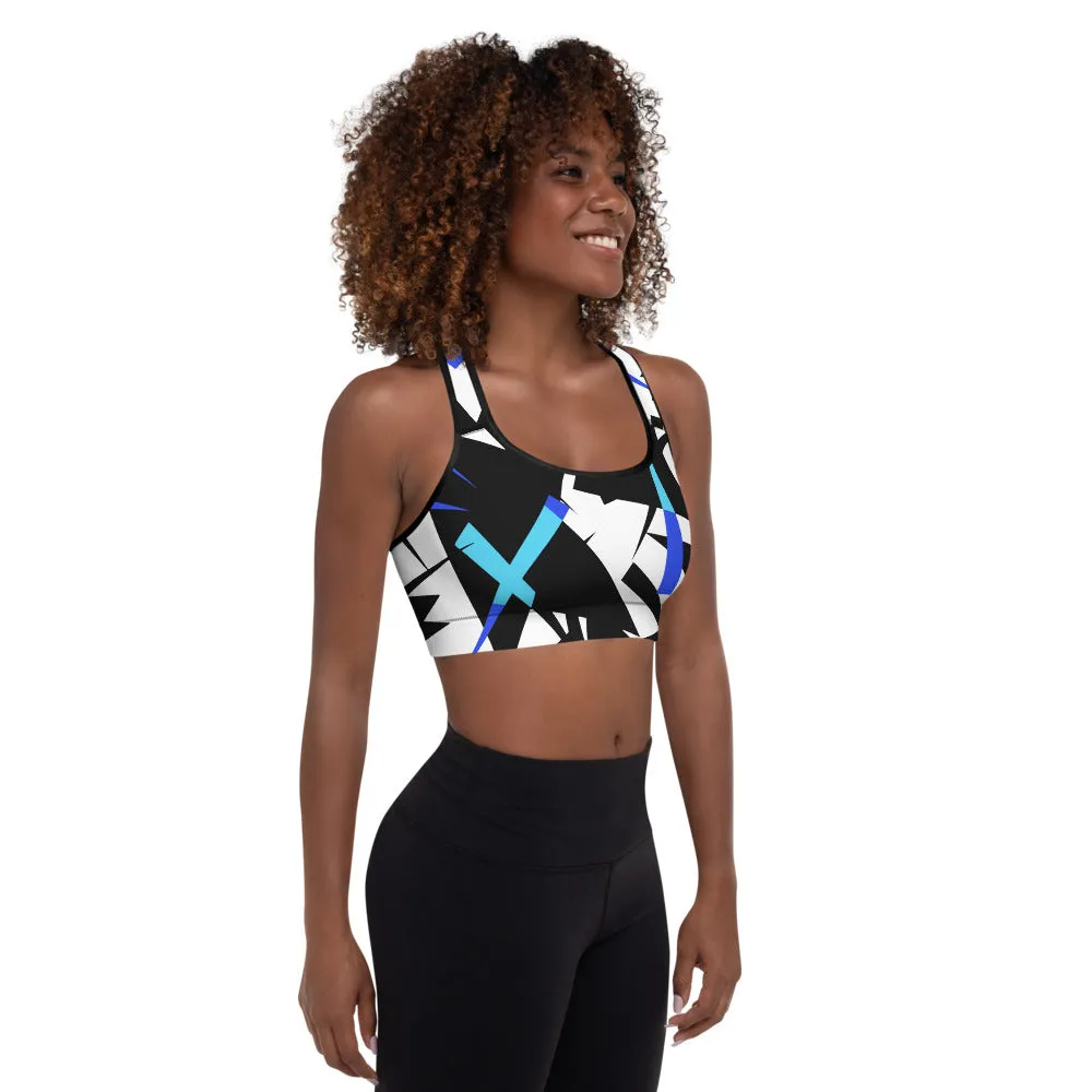 Sports Bra in Geo Print