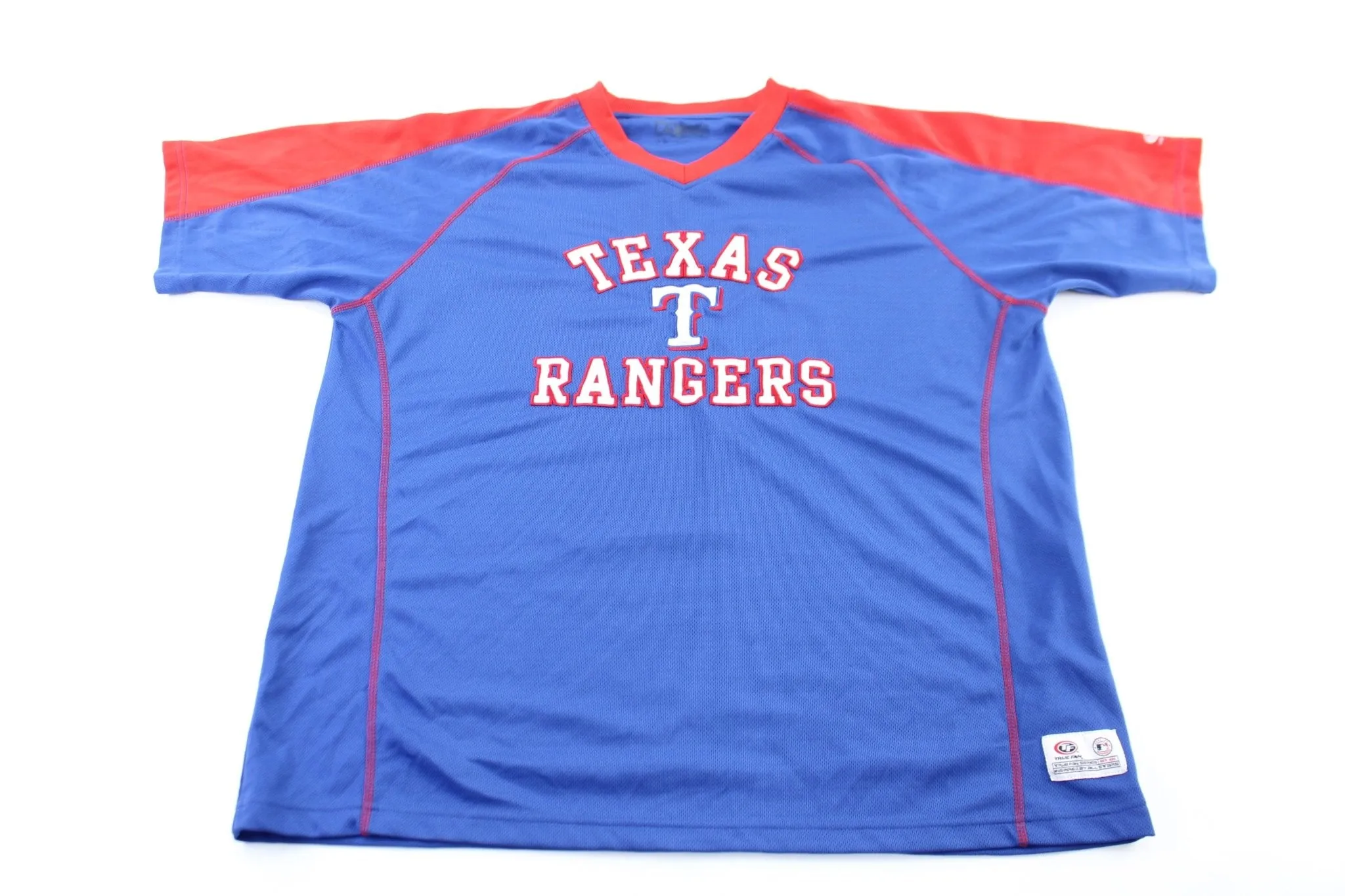 Texas Rangers Embroidered Blue & Red Baseball Jersey