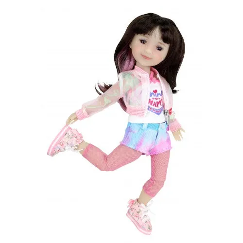 Think Happy Thoughts - Hanna (Splash of Style) - Ruby Red Fashion Friend doll