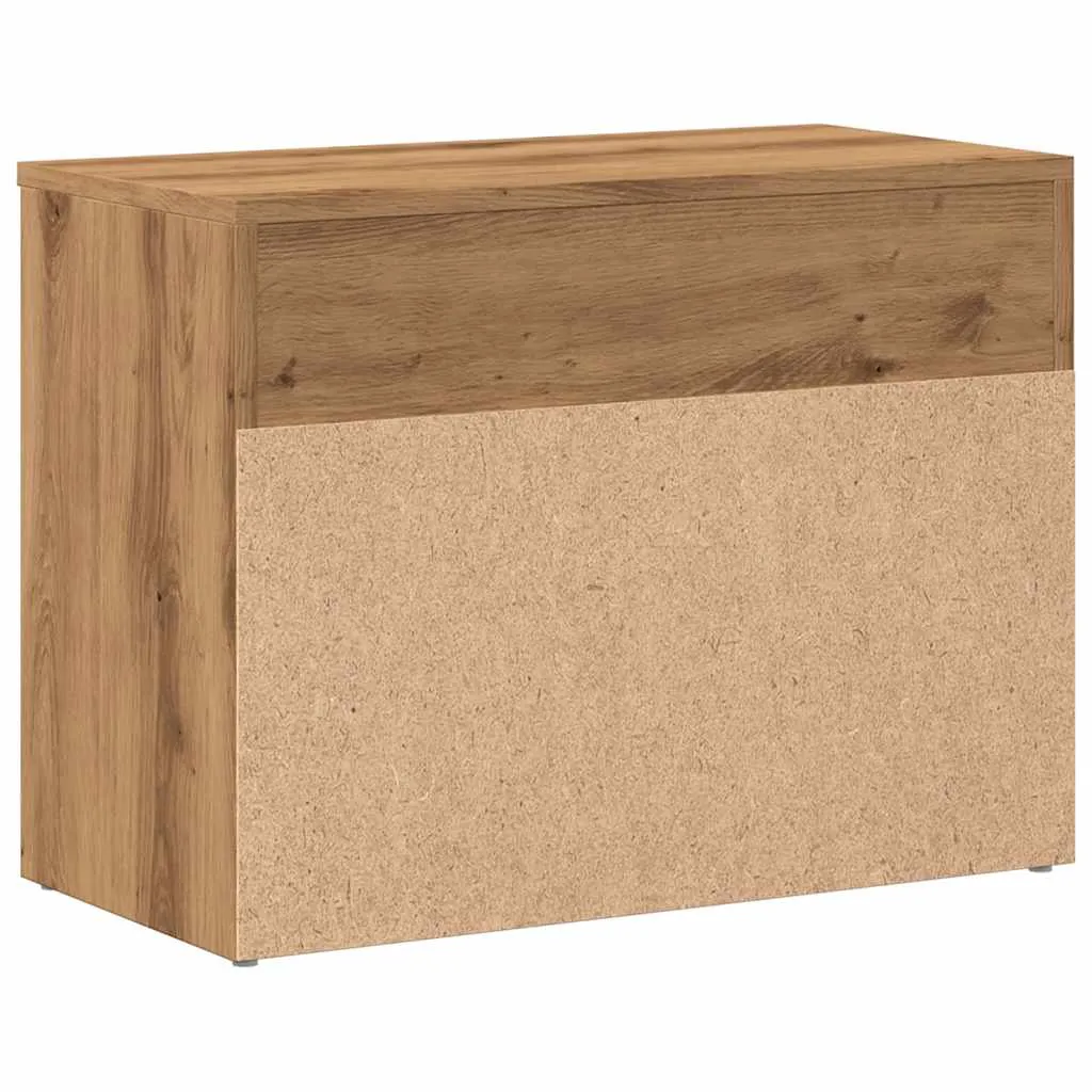 vidaXL Shoe Bench Artisan Oak 60x30x45 cm Engineered Wood