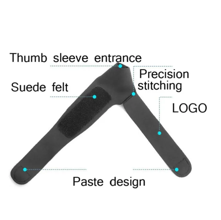 Volleyball Badminton Tendon Sheath Wristband Thin Wrist Sprain Thumb Cover, Specification: L（Right Hand）