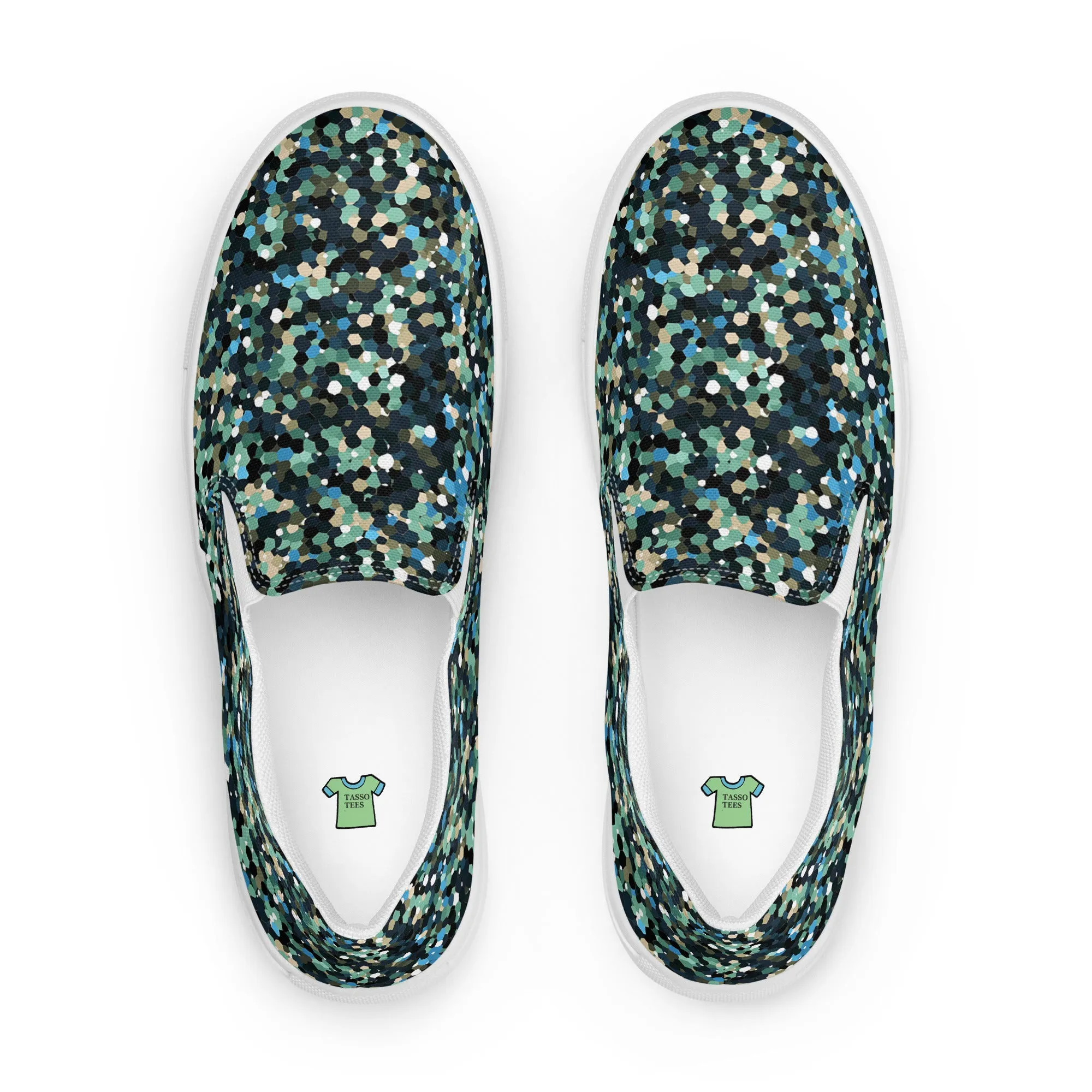 Women’s Abstract Camo Design slip-on canvas shoes, Women's Summer Casual Shoes