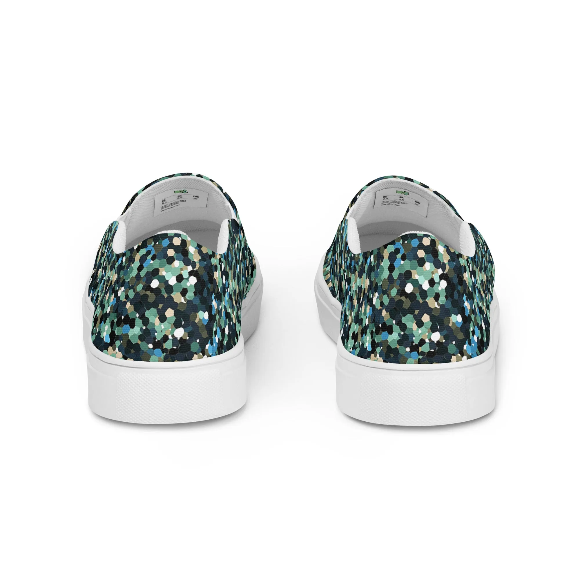 Women’s Abstract Camo Design slip-on canvas shoes, Women's Summer Casual Shoes