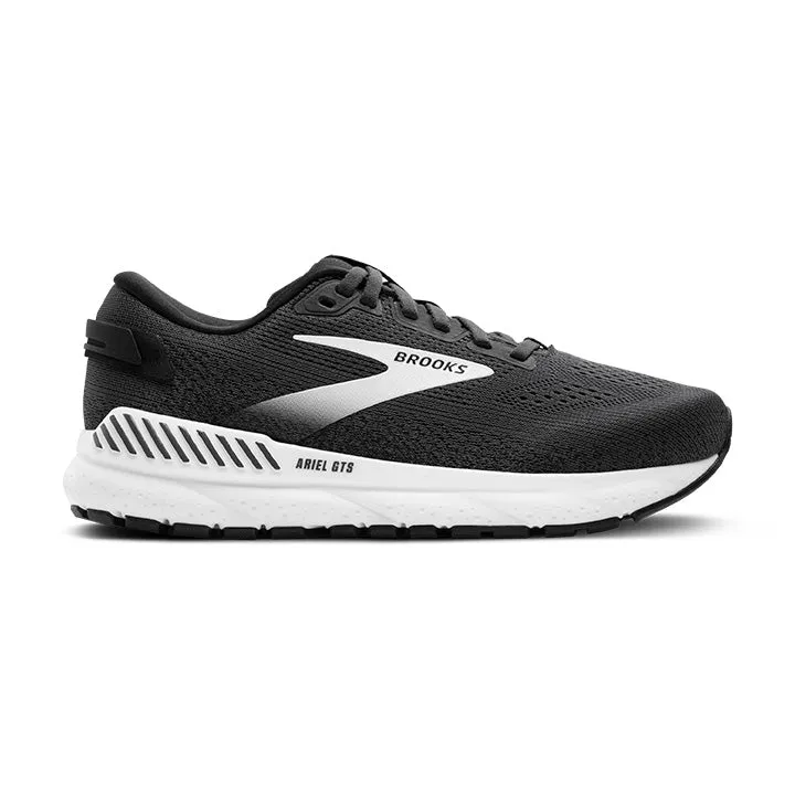 WOMEN'S BROOKS ARIEL GTS 24 EXTRA WIDE 1204142E016 COLOR: EBONY/BLACK/WHITE