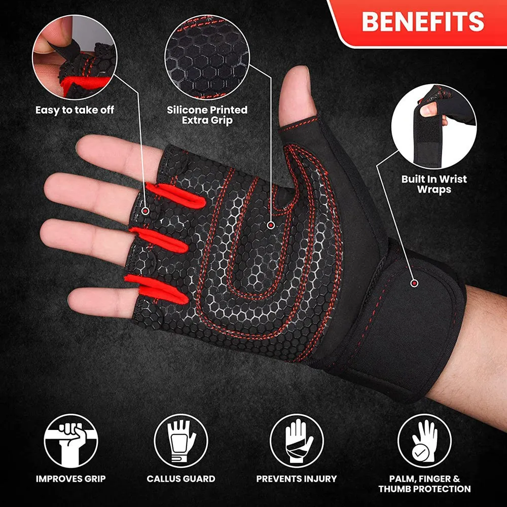 Workout Gloves for Men Women Weight Lifting Half Finger Glove