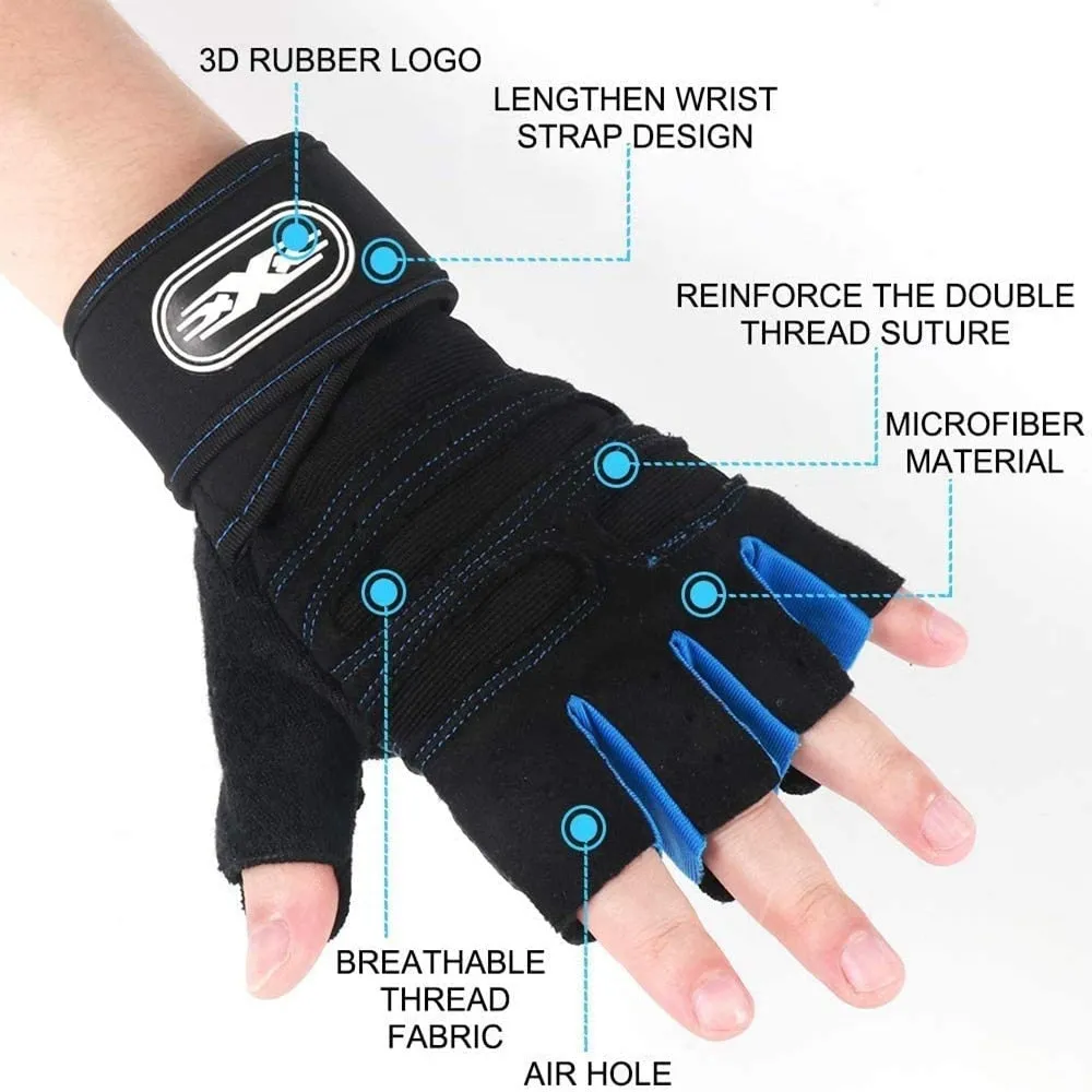 Workout Gloves for Men Women Weight Lifting Half Finger Glove